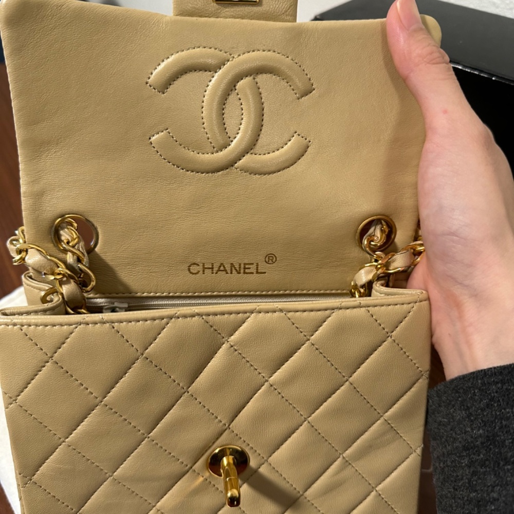 Chanel Vintage Mini Square Flap Quilted Lambskin - Picture 3 of 11